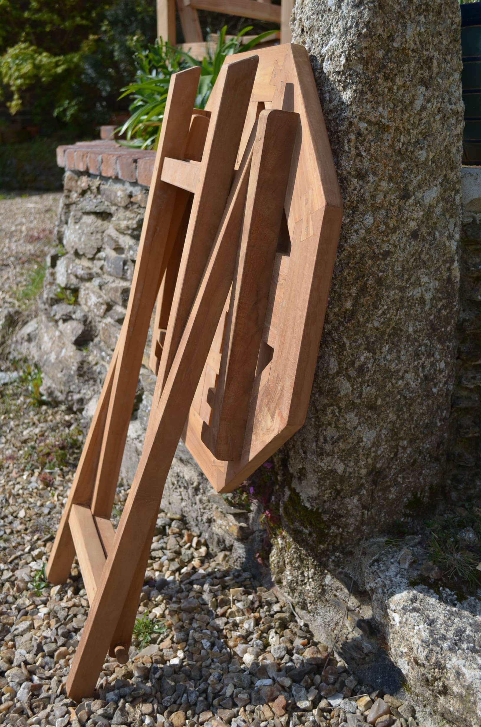 Suffolk | 60cm Octagonal Folding Teak Garden Bistro Table | 2 Seater