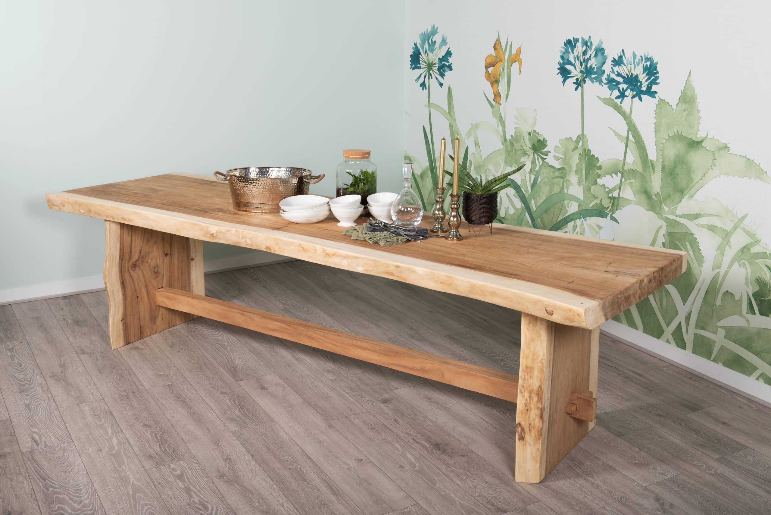 3m Live Edge Dining Table - Suar Wood - Seats up to 12 People