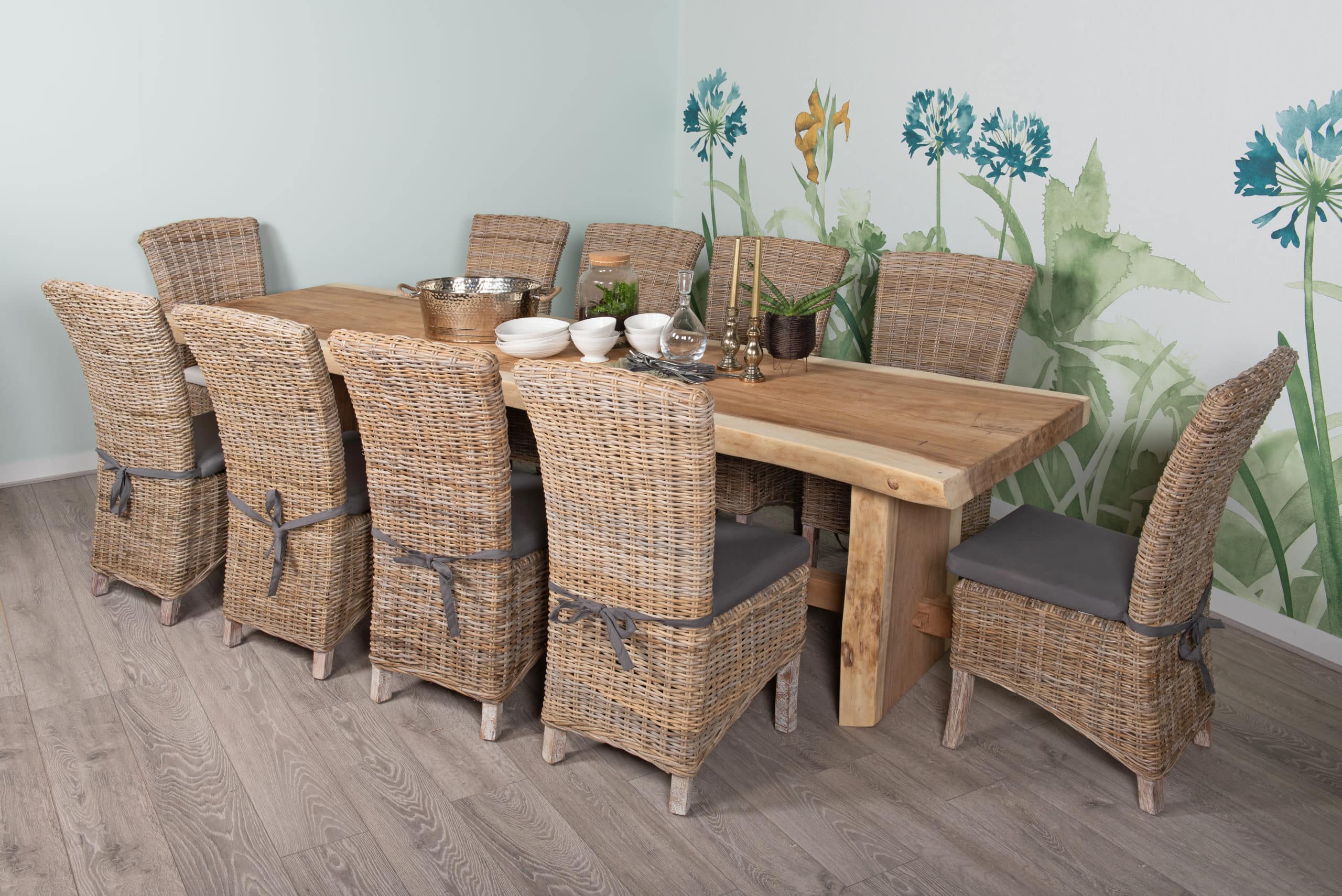 3m Live Edge Dining Table - Suar Wood - Seats up to 12 People