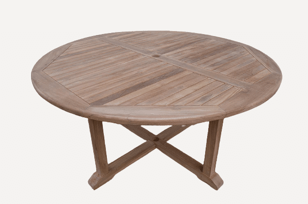 Dorchester | 1.5m Round Teak Garden Dining Table | 6 Seater