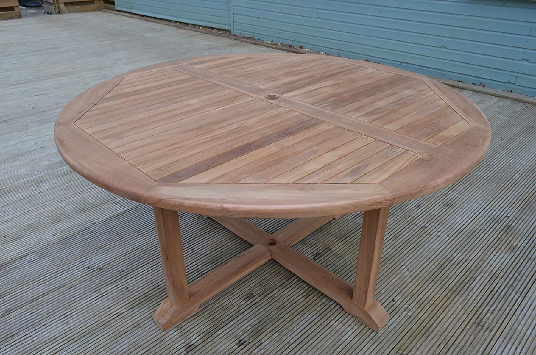 Dorchester | 1.5m Round Teak Garden Dining Table | 6 Seater