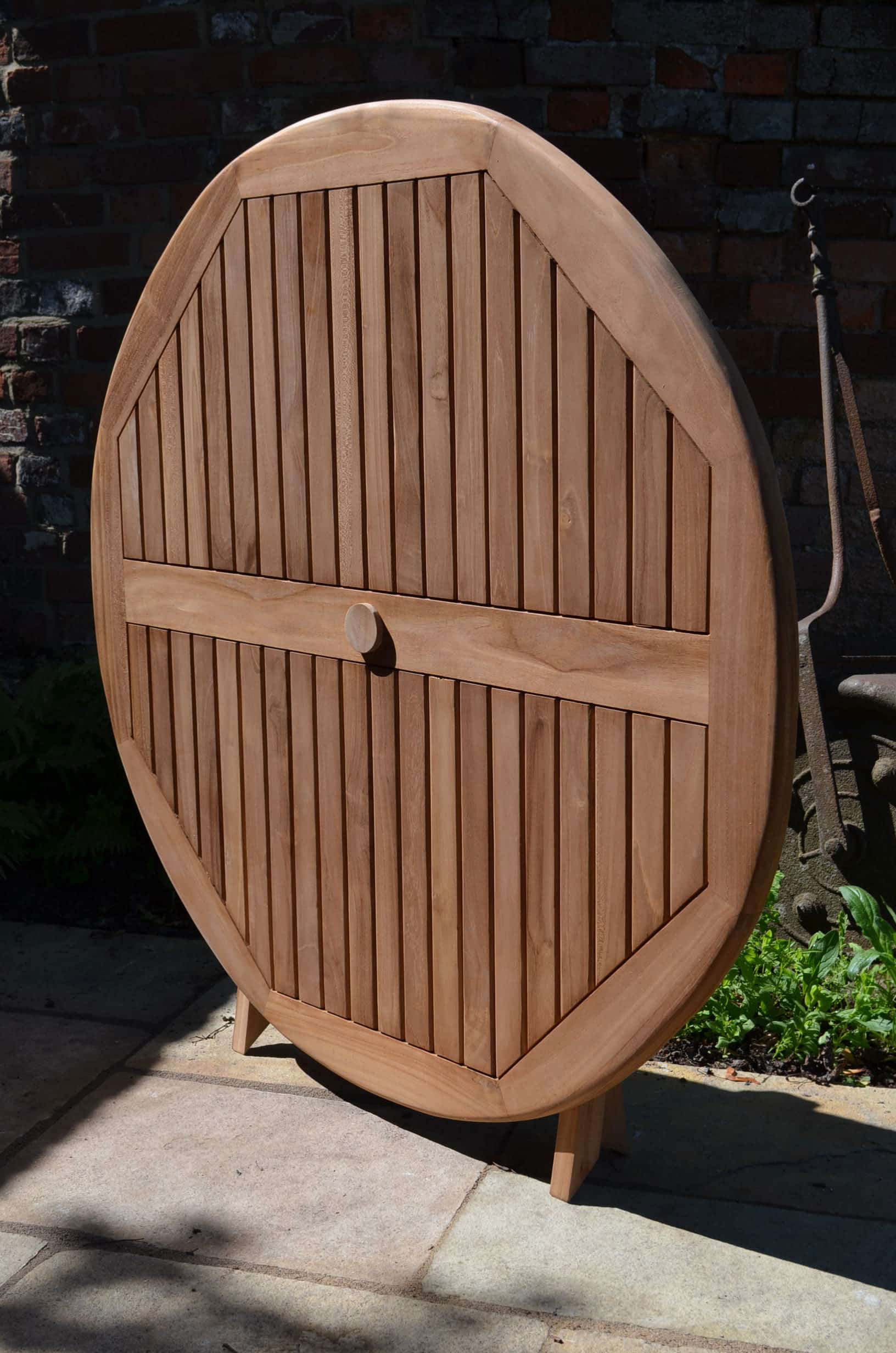 Mortimer | 1.2m Round Folding Teak Garden Dining Table | 6 Seater