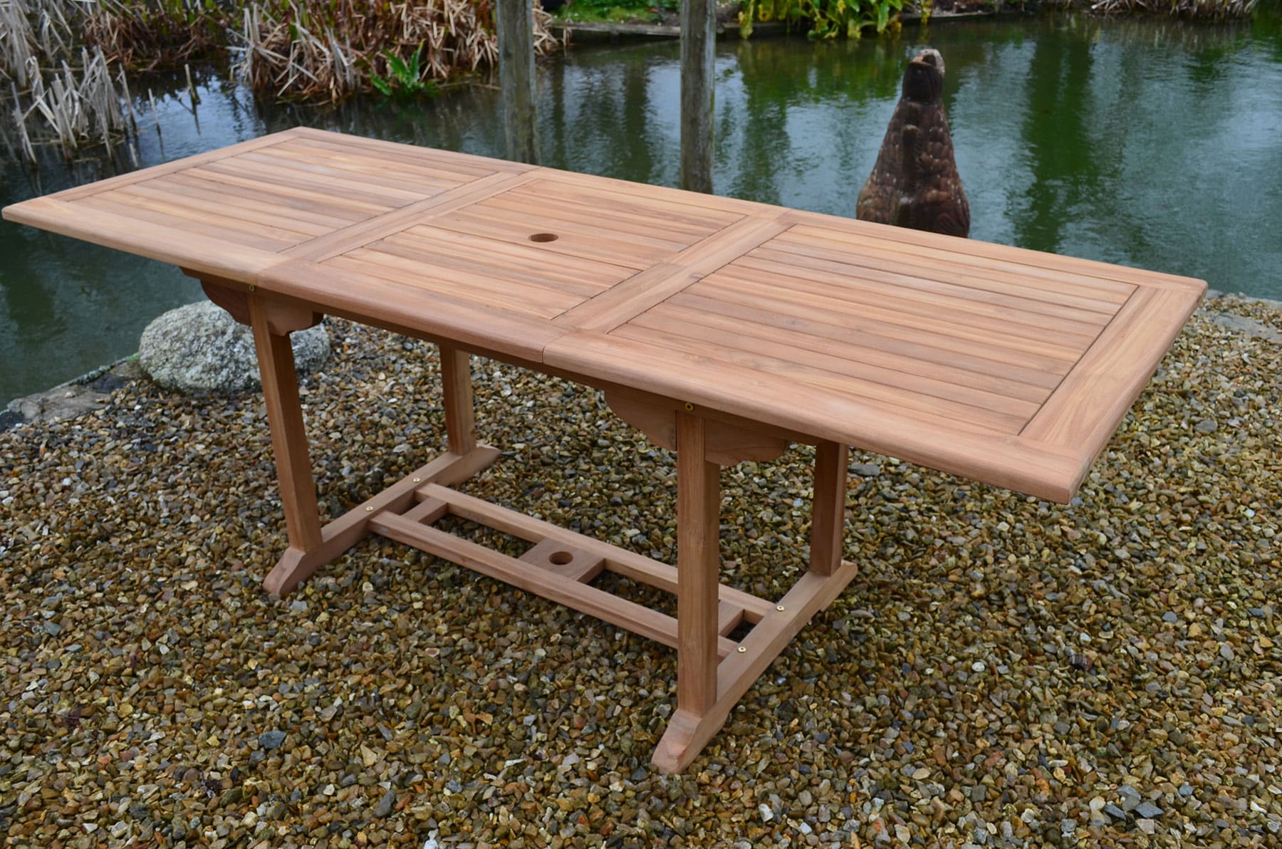 Zennor | 1.5-2.1m Rectangular Extending Teak Garden Dining Table | 6 to 10 Seater