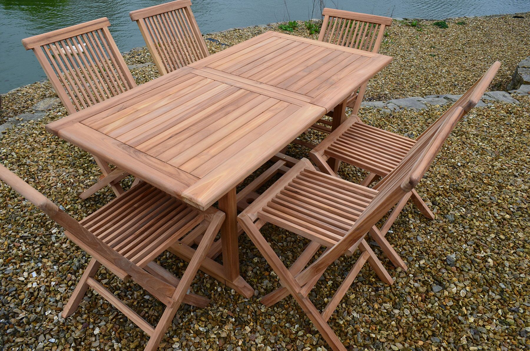 Zennor | 1.5-2.1m Rectangular Extending Teak Garden Dining Table | 6 to 10 Seater