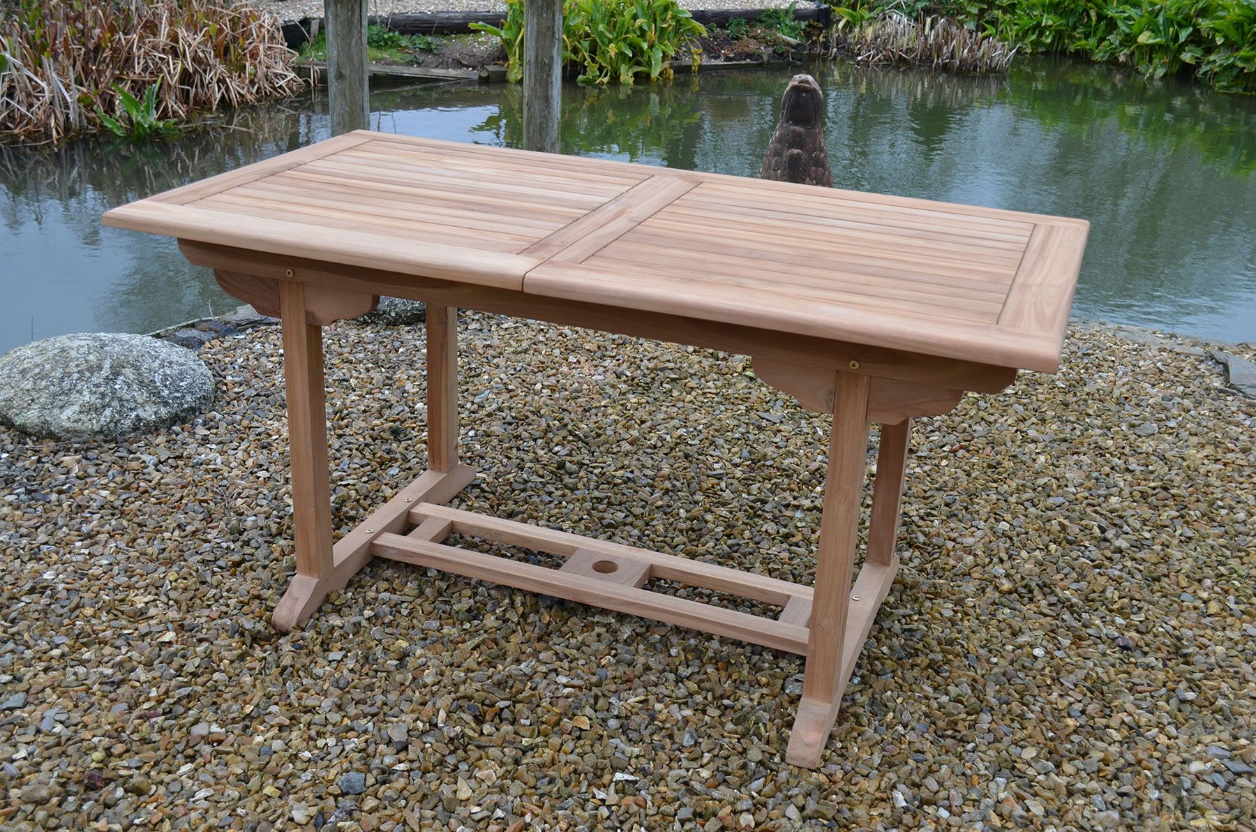 Zennor | 1.5-2.1m Rectangular Extending Teak Garden Dining Table | 6 to 10 Seater