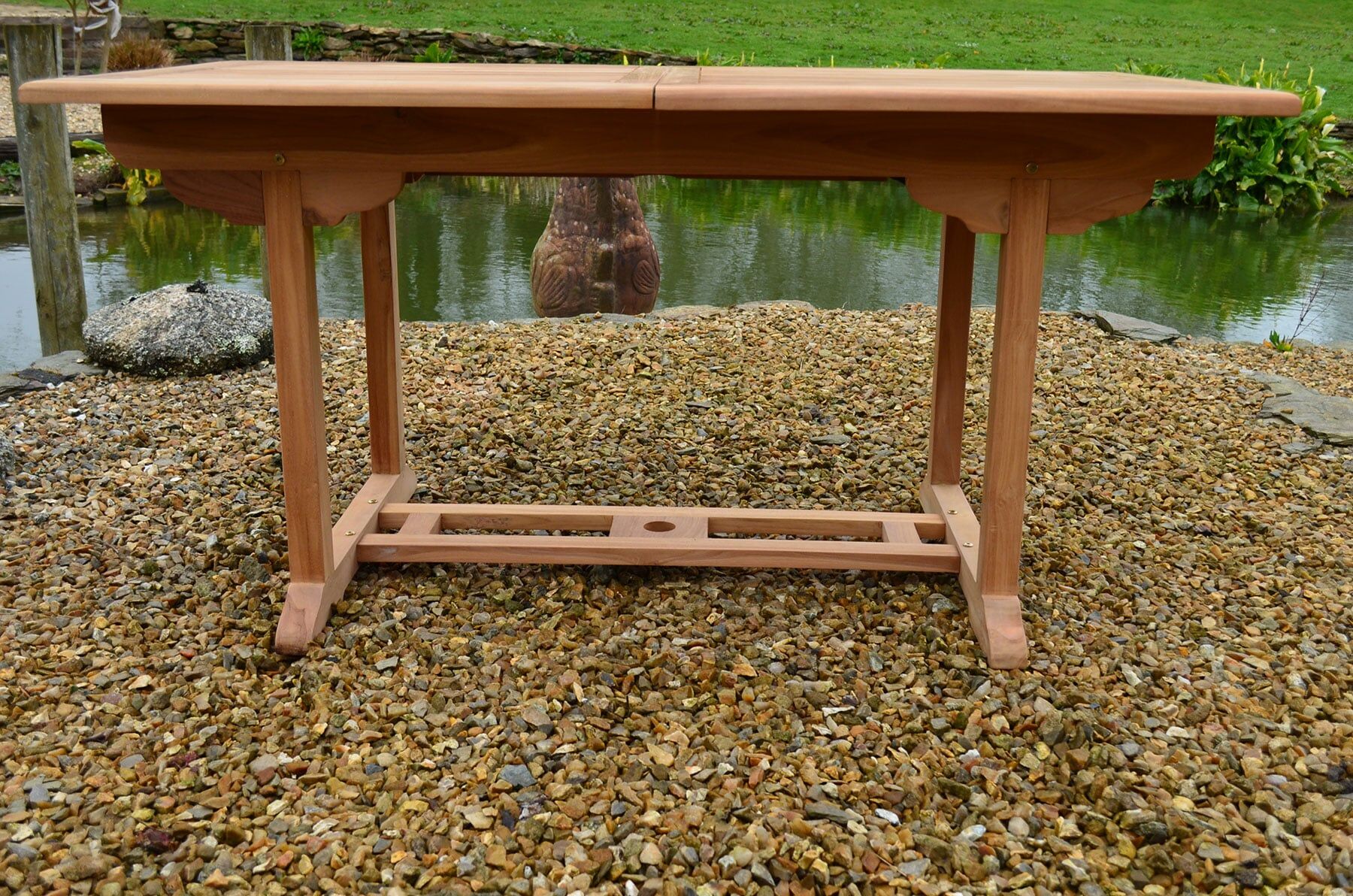 Zennor | 1.5-2.1m Rectangular Extending Teak Garden Dining Table | 6 to 10 Seater
