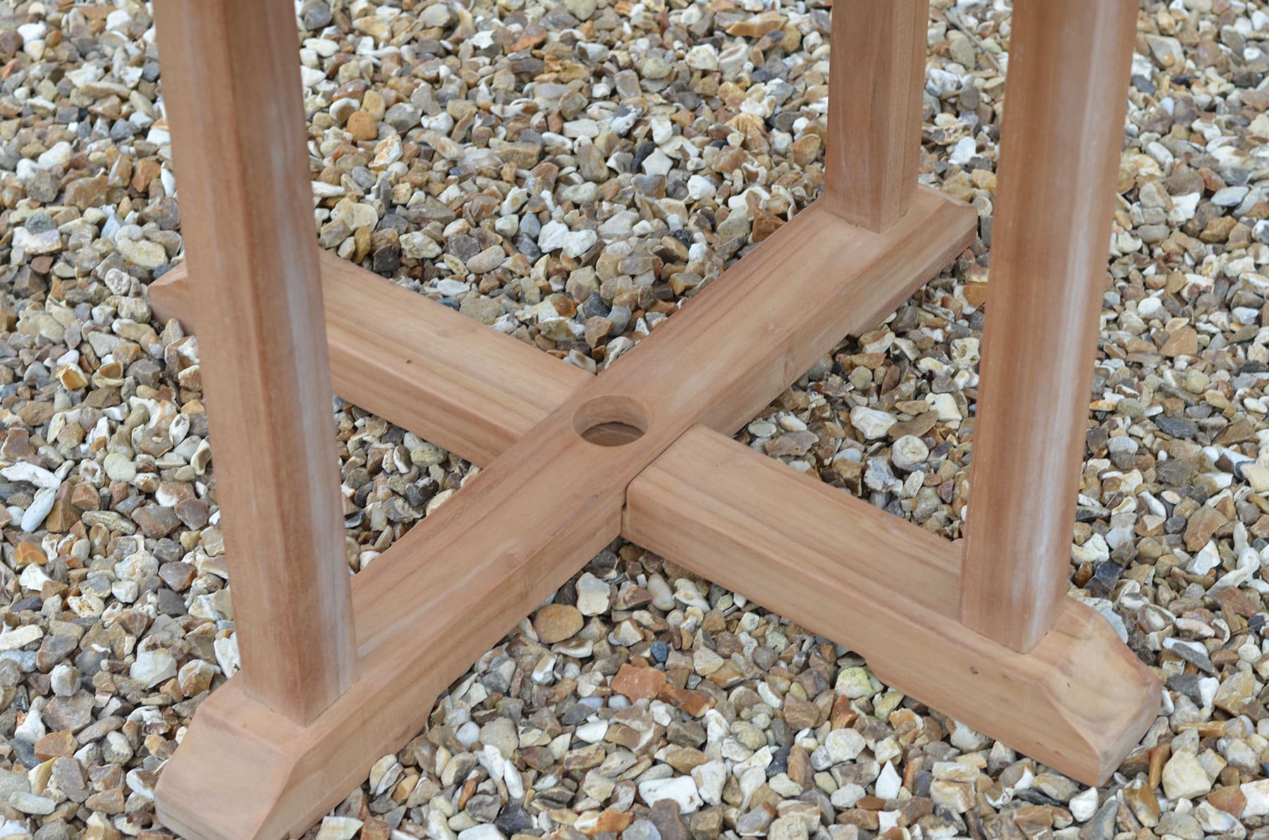 Dorchester | 1.2m Round Fixed Teak Garden Dining Table | 4 to 6 Seater
