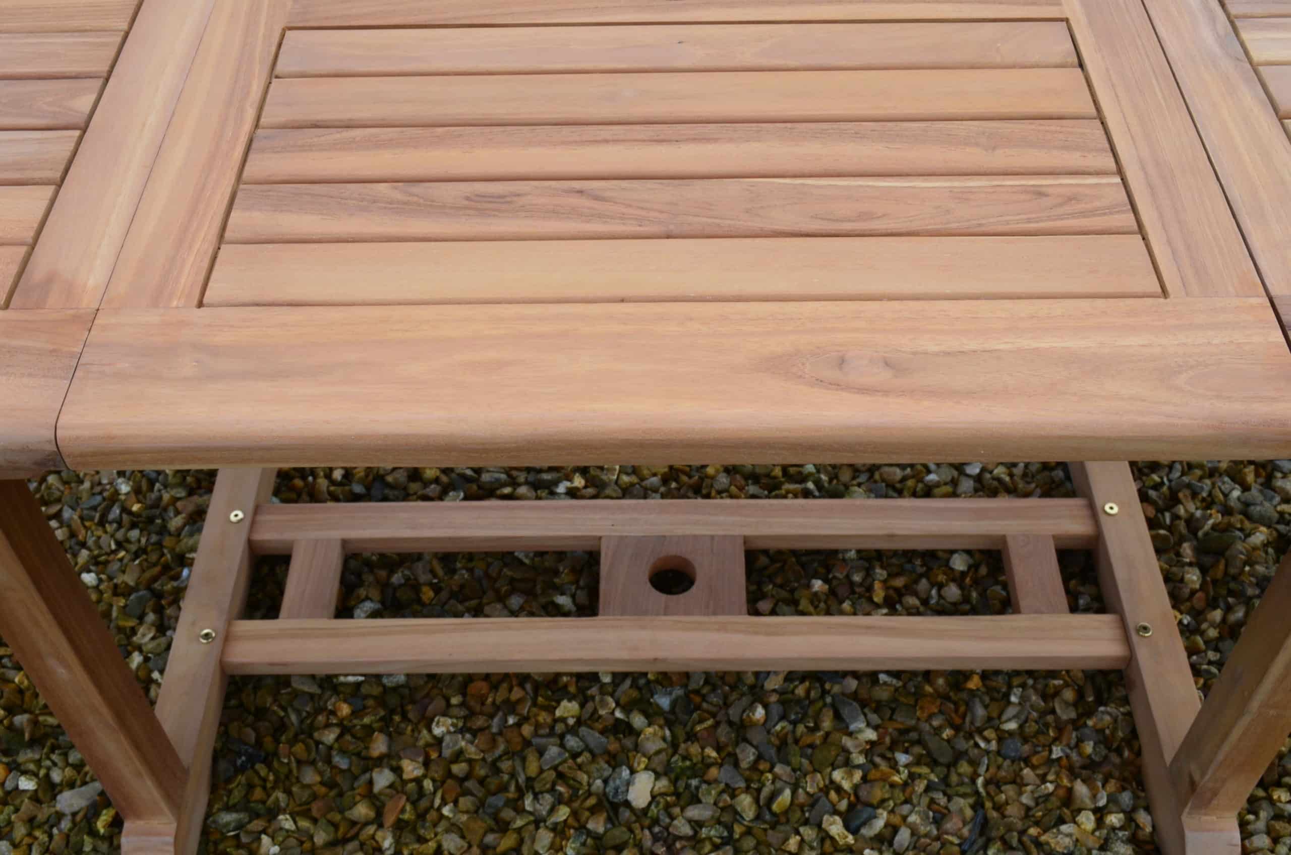 Zennor |1.8-2.4m Rectangular Extending Teak Garden Dining Table | 8 to 12 Seater