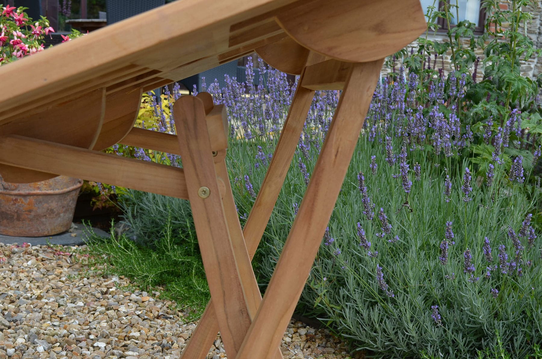 Suffolk |1m Octagonal Folding Teak Garden Dining Table | 4 Seater