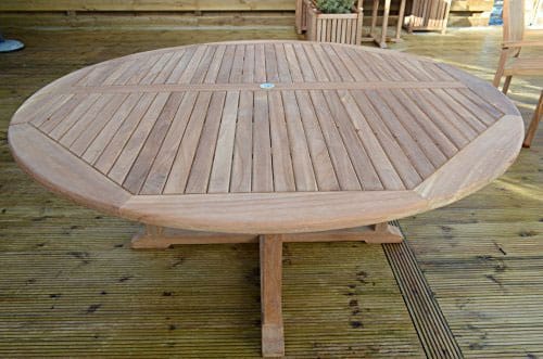 Dorchester | 1.8m Round Teak Garden Dining Table | 8 Seater
