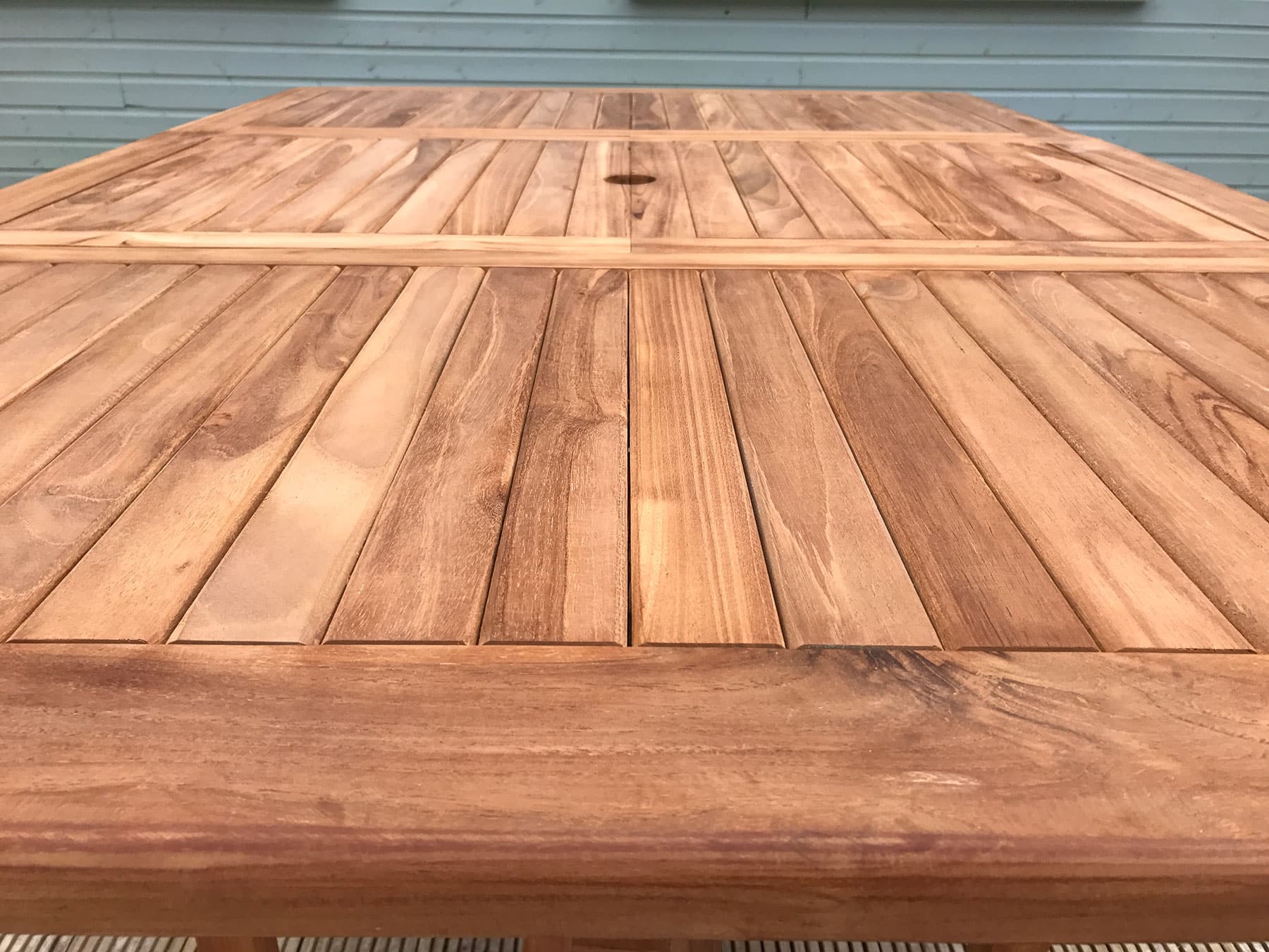 Lewes | 1.2-1.8m Square Extending Teak Garden Dining Table | 4 to 8 Seater