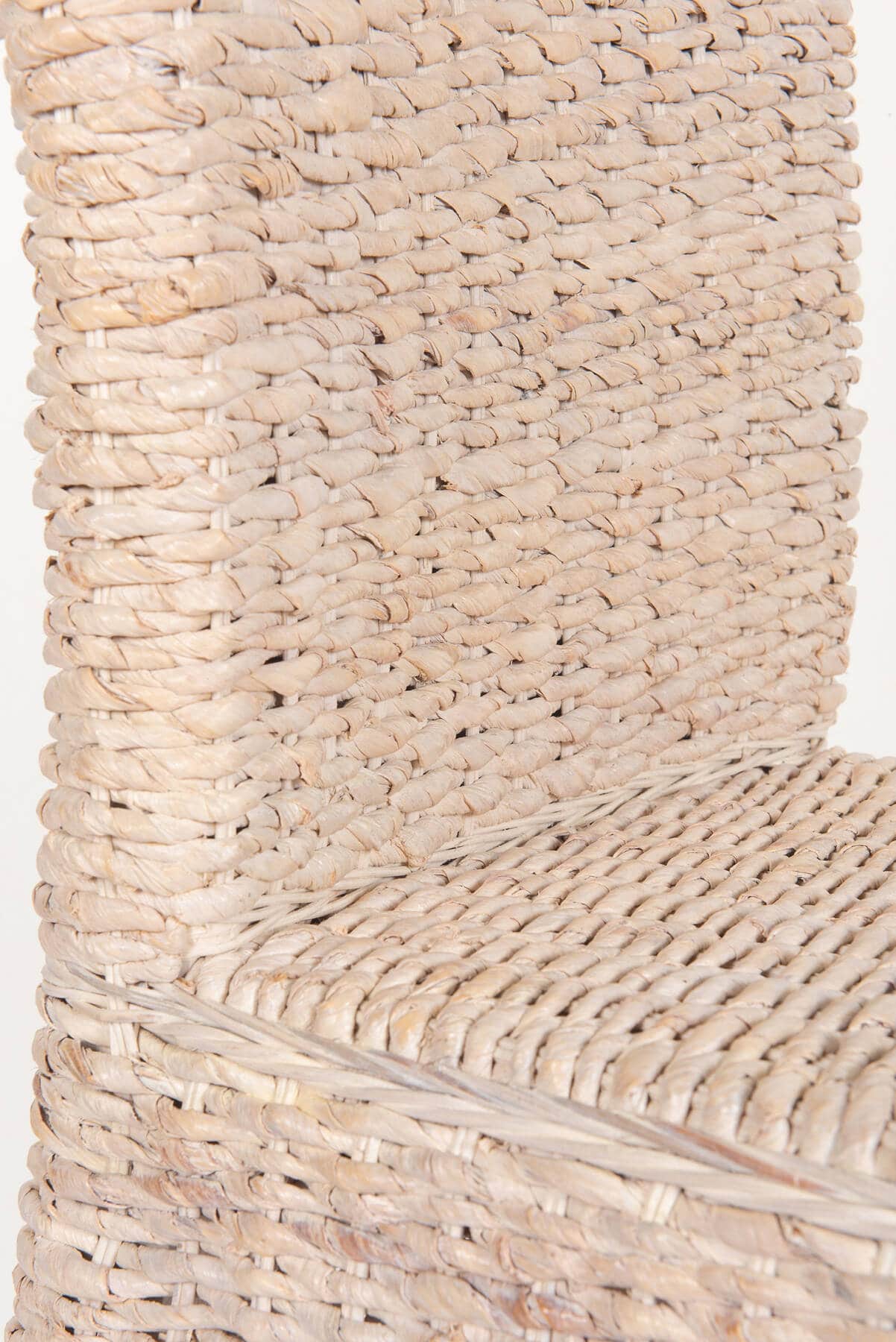 6 Seater Teak Root Dining Set | 1.2m Round Teak Root Table with 6 Whitewash Banana Leaf Dining Chairs