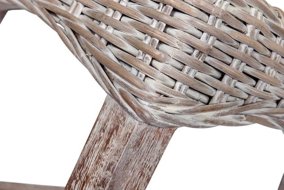 Wicker Counter Stool whitewash