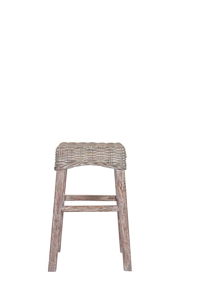 Wicker Counter Stool whitewash