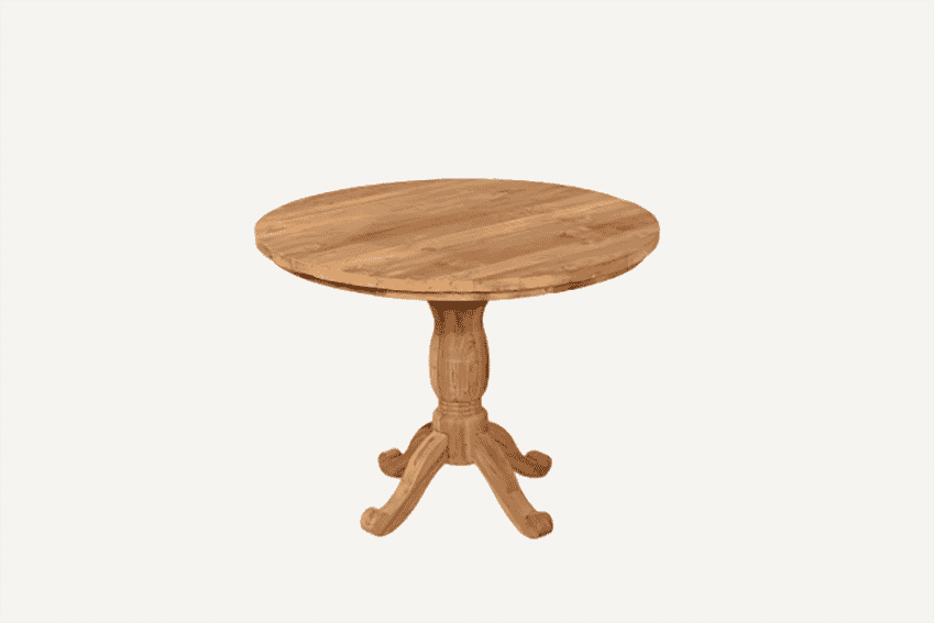 80cm reclaimed teak round table