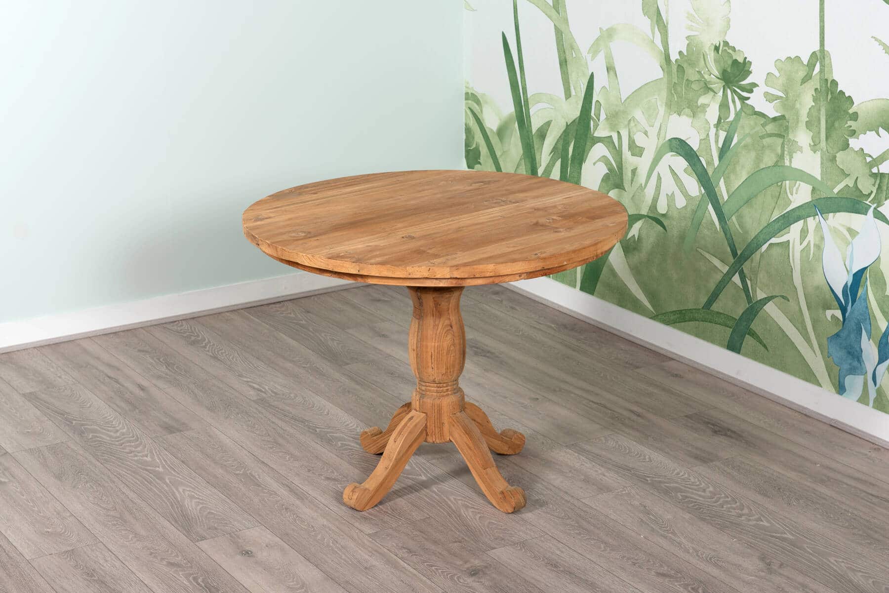 Reclaimed Teak Dining Table | 80cm Round Table - 2 to 4 Seater