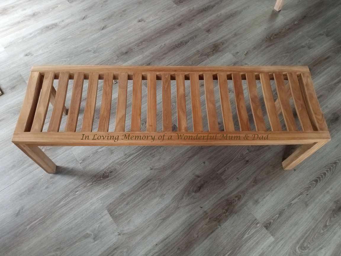 Hampton - Solid Teak Backless Garden Bench