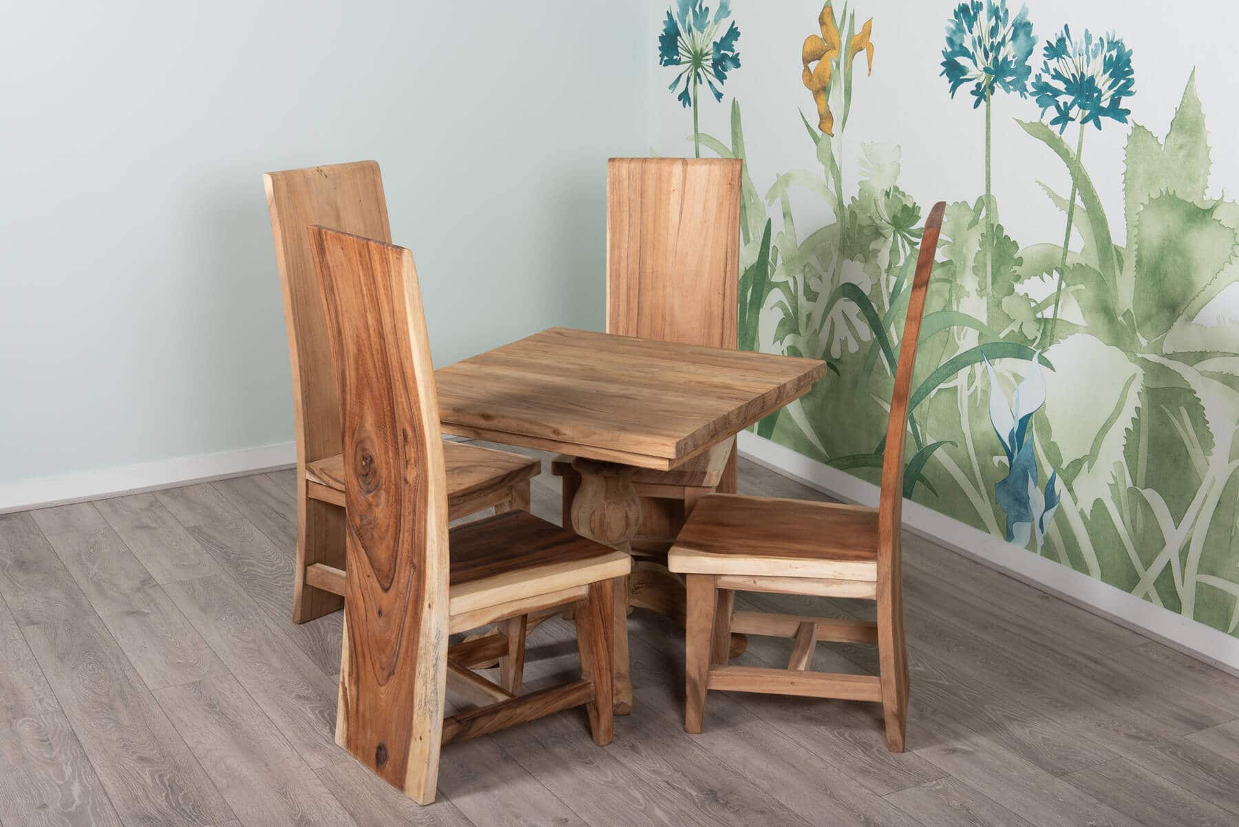 Reclaimed Teak Dining Table | 80cm Square Table - 2 to 4 Seater