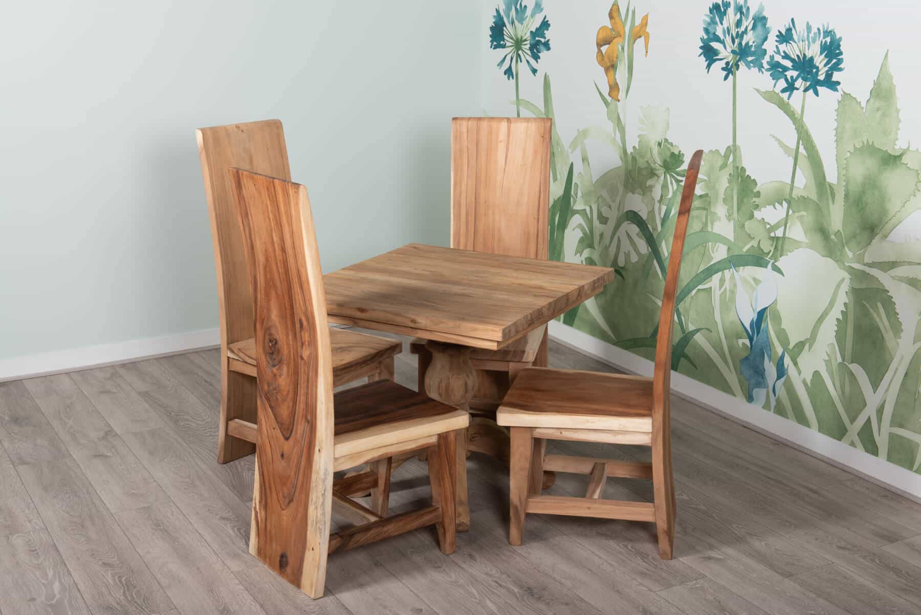 Reclaimed Teak Dining Table | 80cm Square Table - 2 to 4 Seater