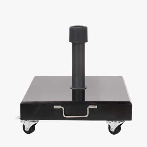 Rome Polished Black Granite 40KG Wheeled Parasol Base
