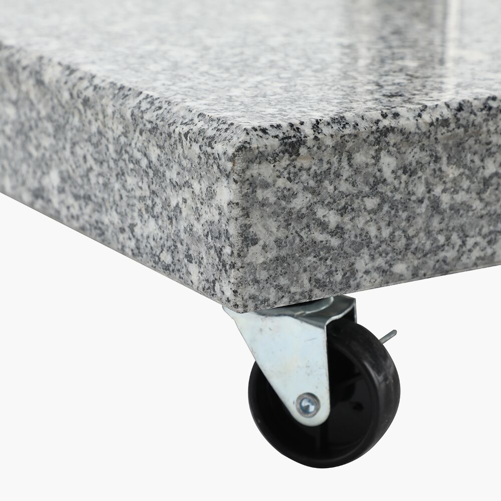 Salerno Hammered Grey Granite 40KG Wheeled Parasol Base