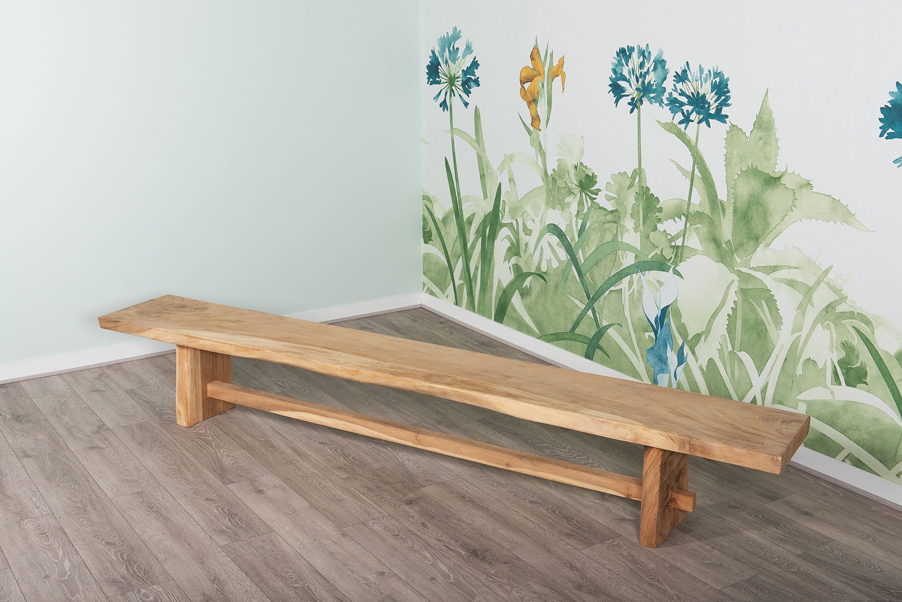 3m Live Edge Bench - Dining or Hallway Bench - Seats 6 People