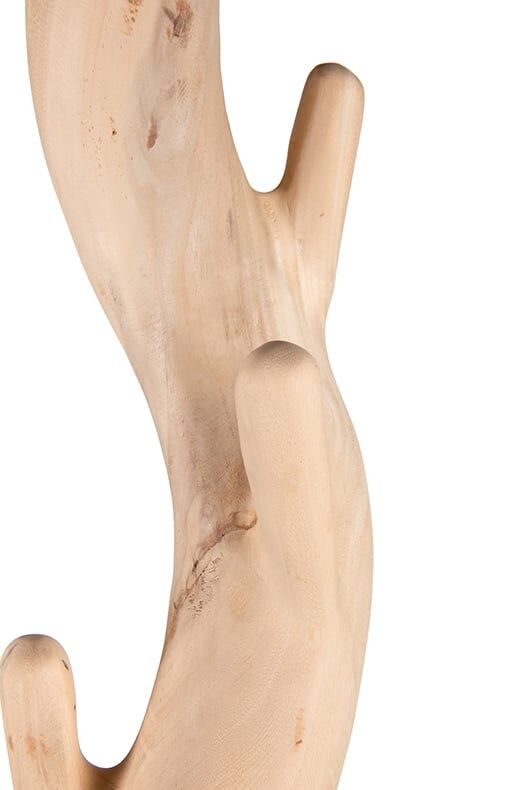 Natural Suar Wood Coat & Bag Stand