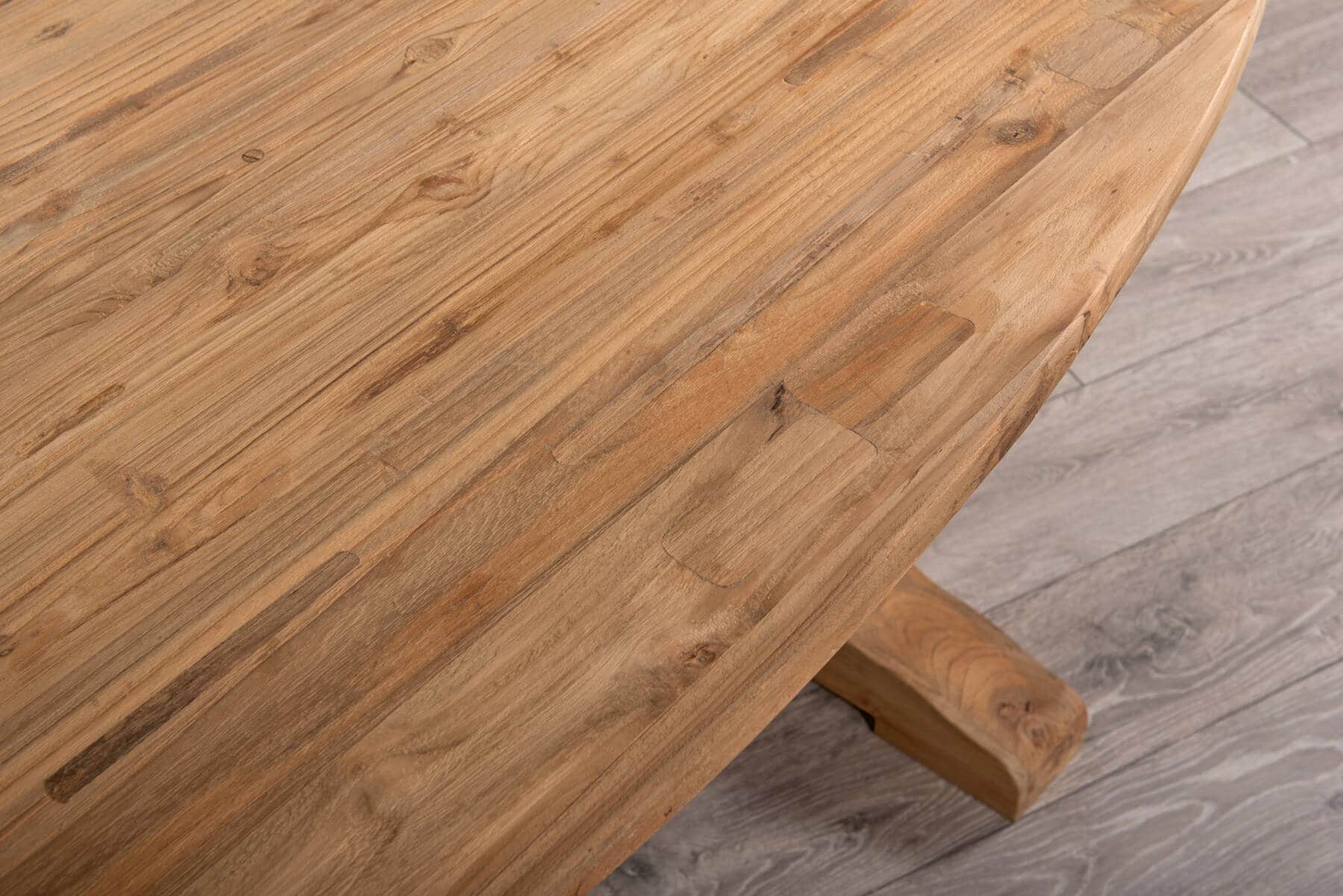 Reclaimed Teak Dining Table | 1.2m Oval Table - 4 Seater