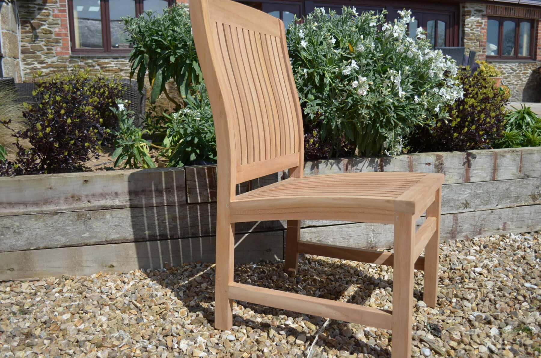 14 Seater Zennor Teak Garden Dining Set - Zennor Teak 2.4m-3.2m Rectangular Extending Table with 14 Teak Dining Chairs