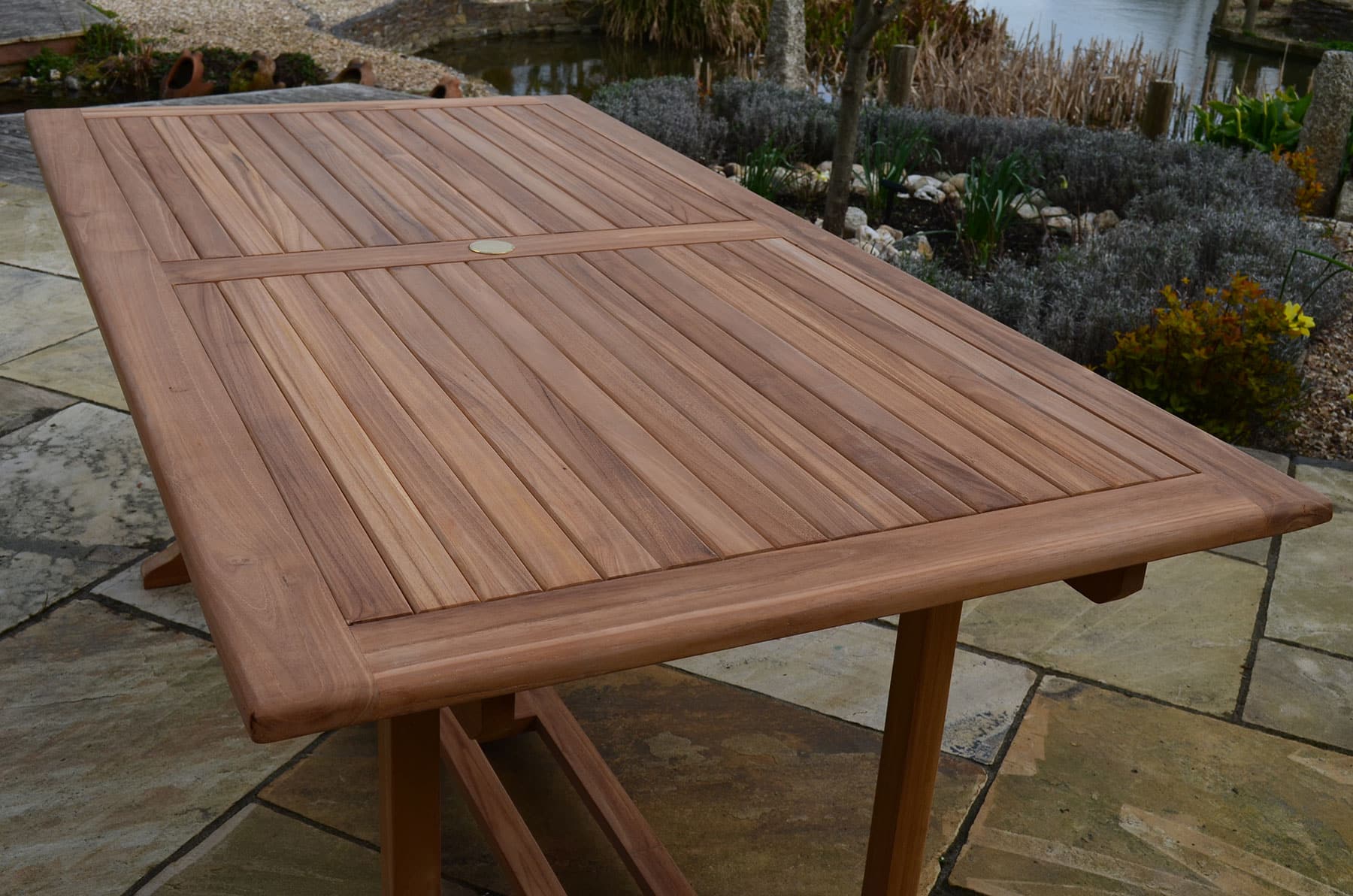 Henley | 1.6m Rectangular Teak Garden Dining Table | Seats 6 to 8 People