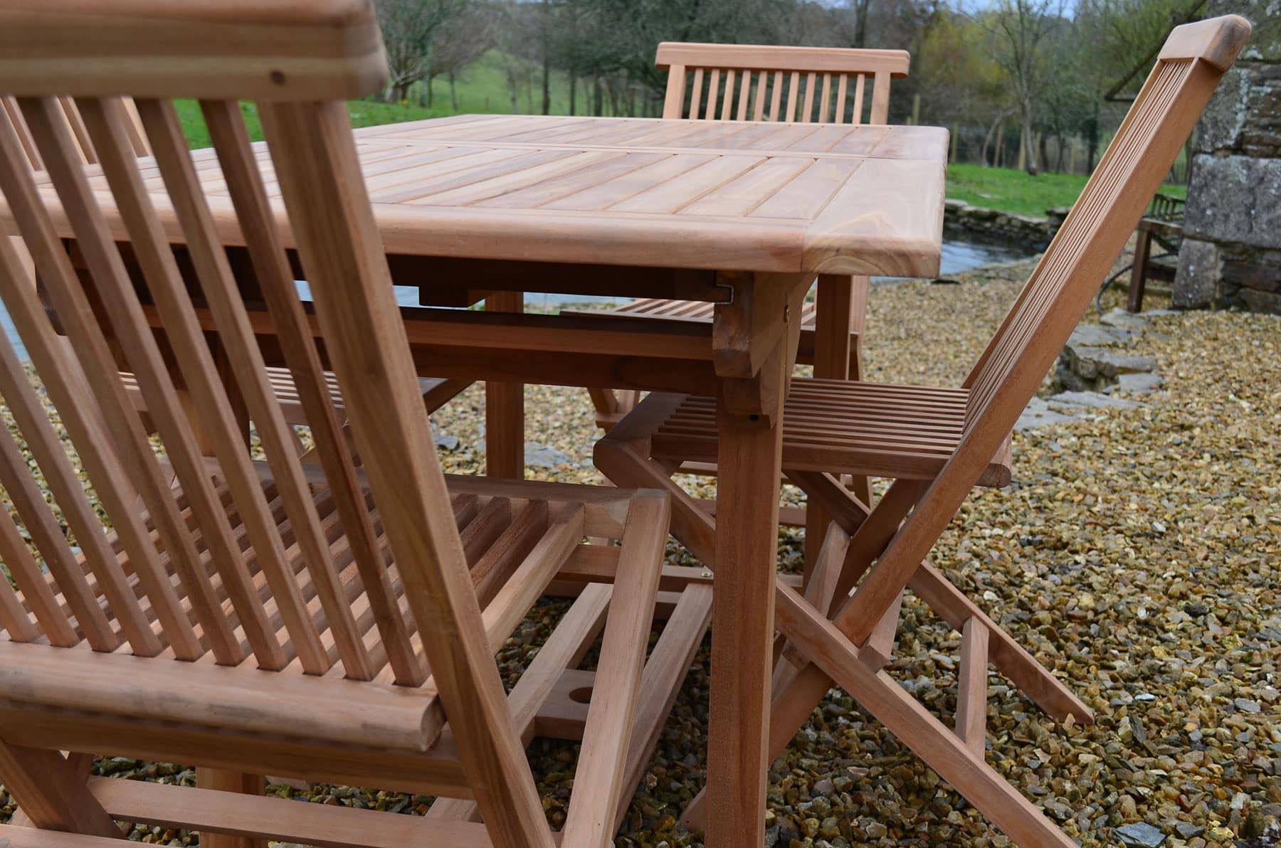 Henley | 1.6m Rectangular Teak Garden Dining Table | Seats 6 to 8 People