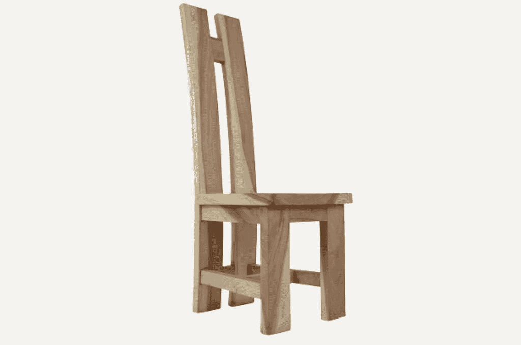 4 Seater Teak Root Dining Set | 1.4m Oval Teak Root Dining Table with 4 Live Edge Parallel Back Dining Chairs