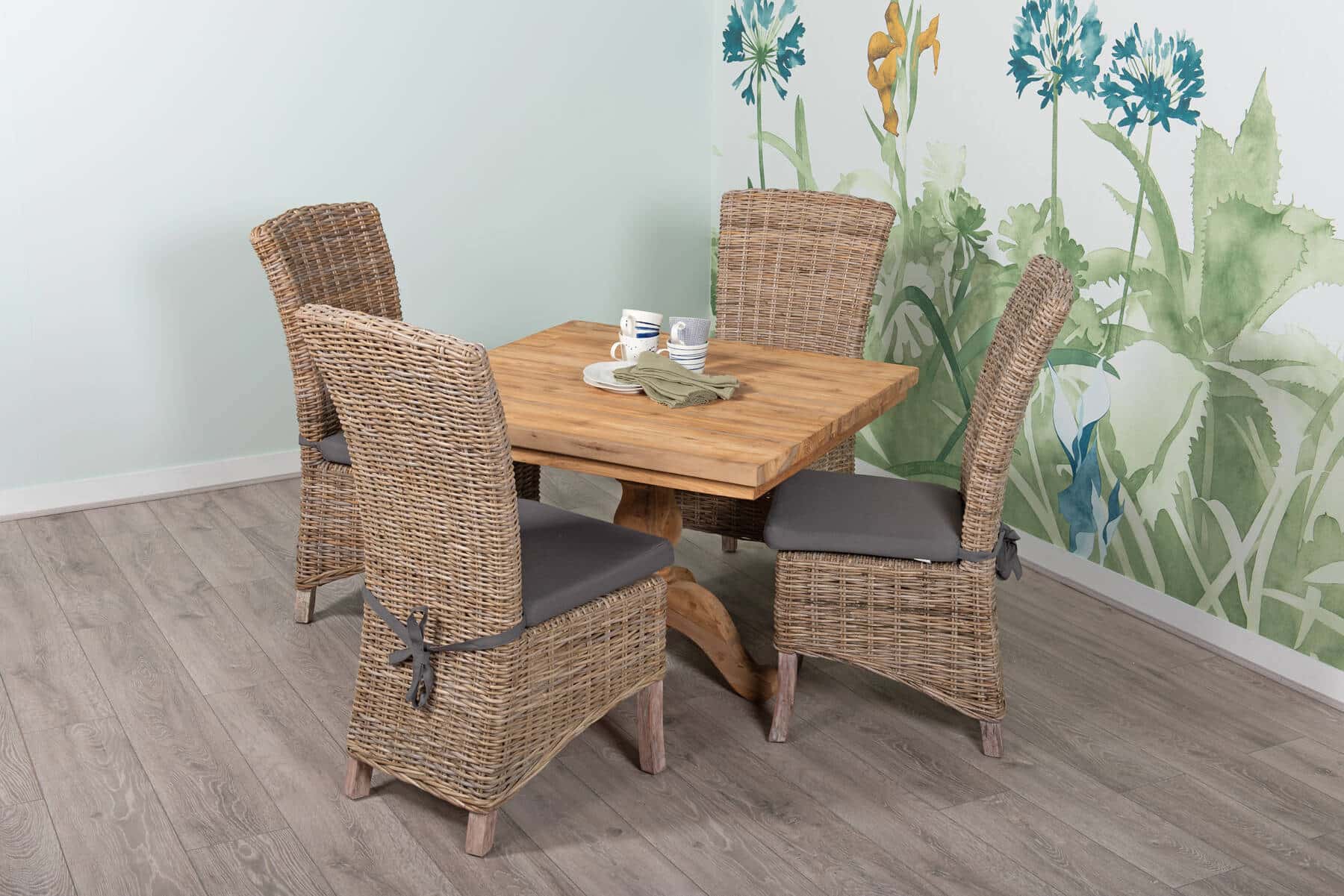 Reclaimed Teak Dining Table | 1m Square - 4 Seater
