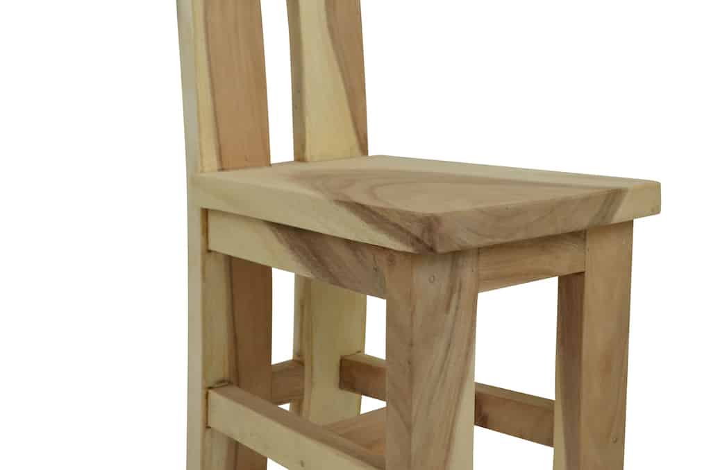 4 Seater Teak Root Dining Set | 1.4m Oval Teak Root Dining Table with 4 Live Edge Parallel Back Dining Chairs
