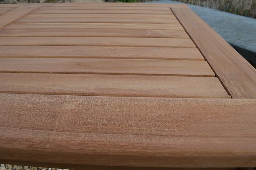 6 Seater Warwick Teak Garden Dining Set - Warwick 1.2m Rectangular Folding Table with 6 Teak Folding Chairs