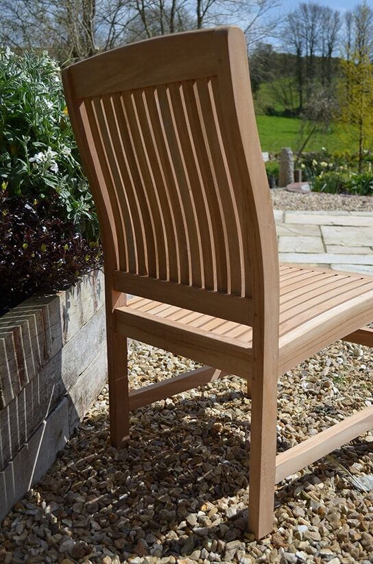 8 Seater Lewes Teak Garden Dining Set - Lewes 1.2m-1.8m Square Extending Table with 2 Marlborough Armchairs and 6 Teak Dining Chairs