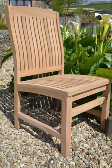 8 Seater Lewes Teak Garden Dining Set - Lewes 1.2m-1.8m Square Extending Table with 2 Marlborough Armchairs and 6 Teak Dining Chairs