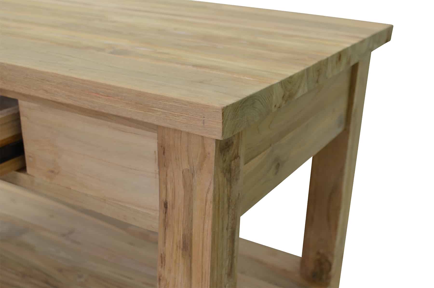 Reclaimed Teak Coffee Table with Drawer