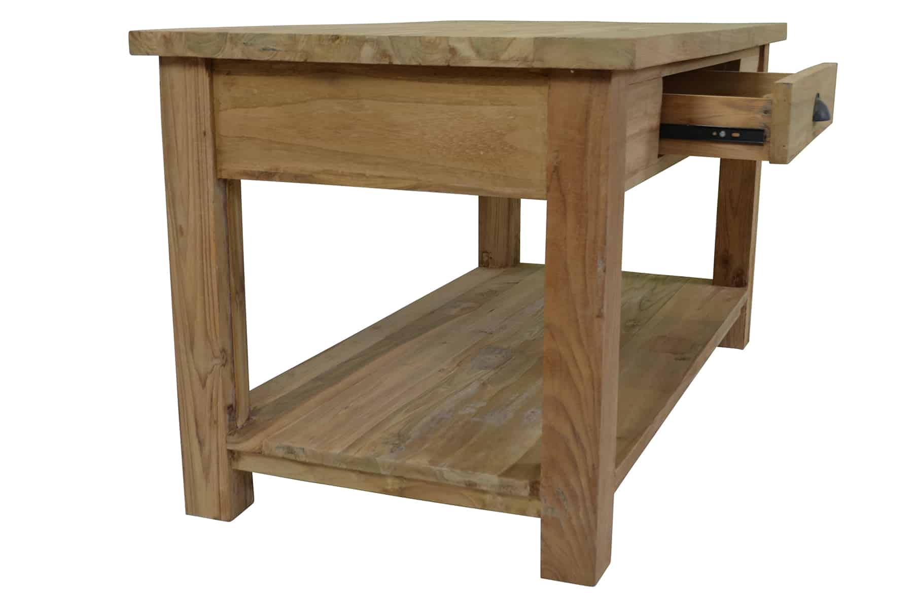 Reclaimed Teak Coffee Table with Drawer