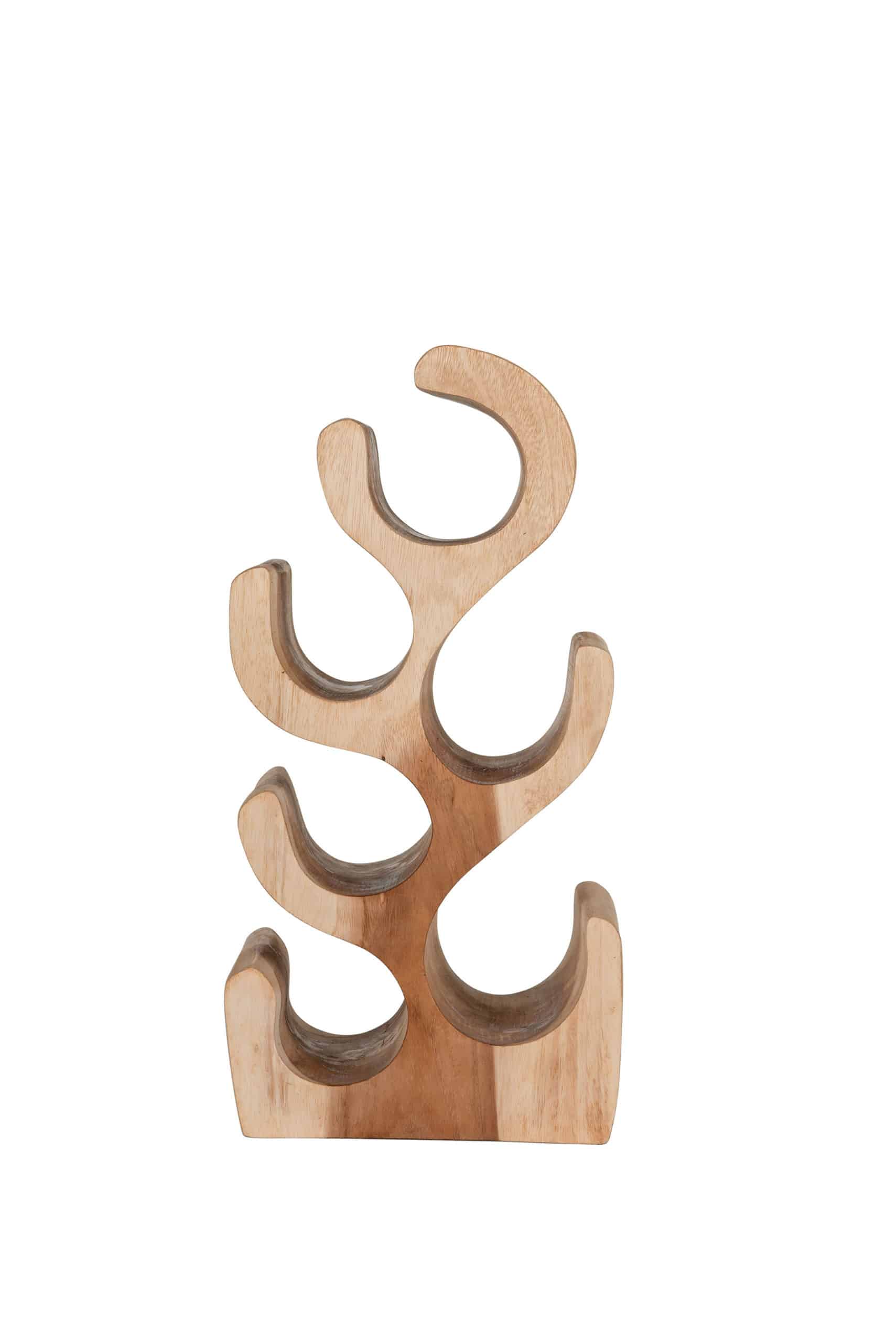 Suar Wood Wine Rack - 6 Bottle