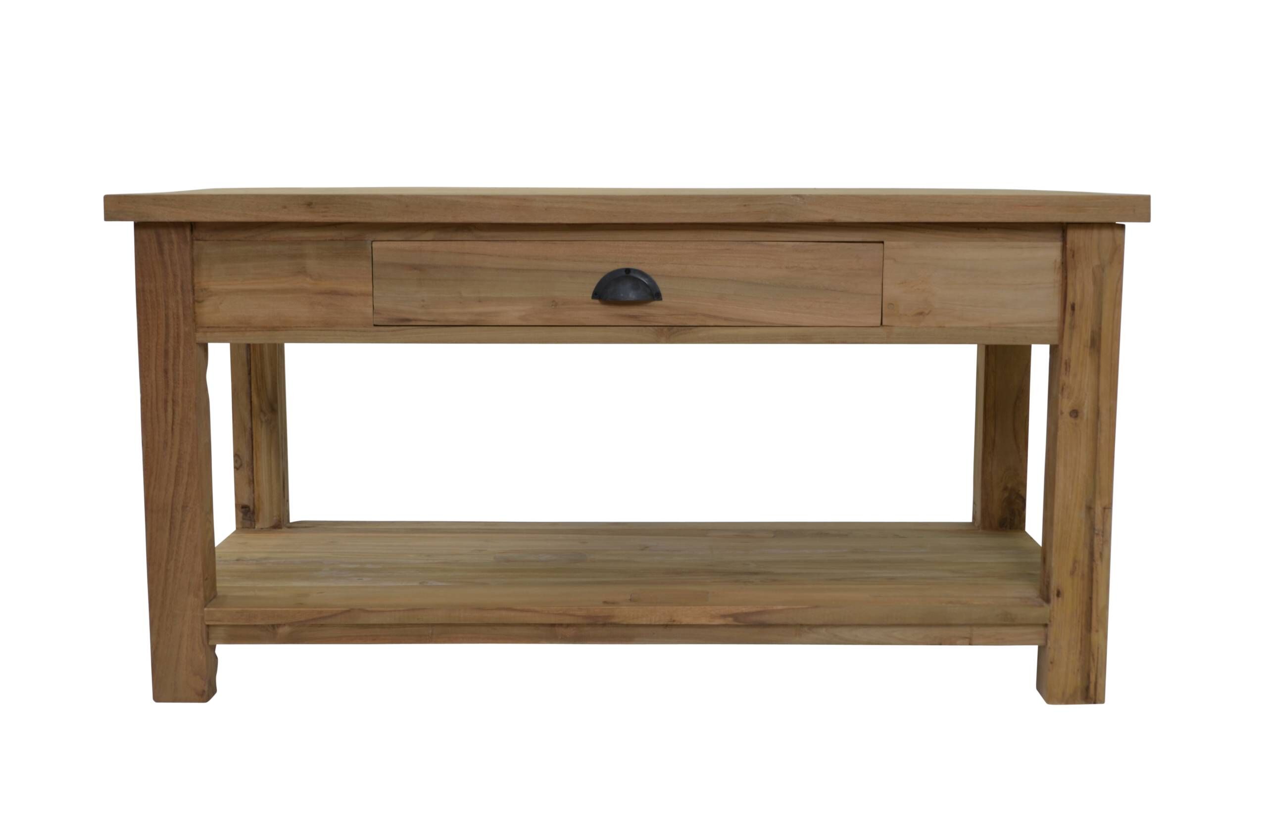 Reclaimed Teak Coffee Table with Drawer