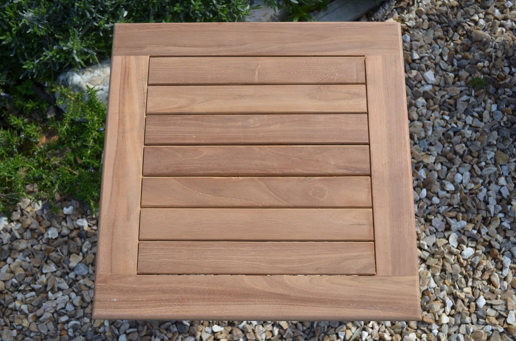 Malmesbury | 45cm Square Teak Coffee Table with Shelf