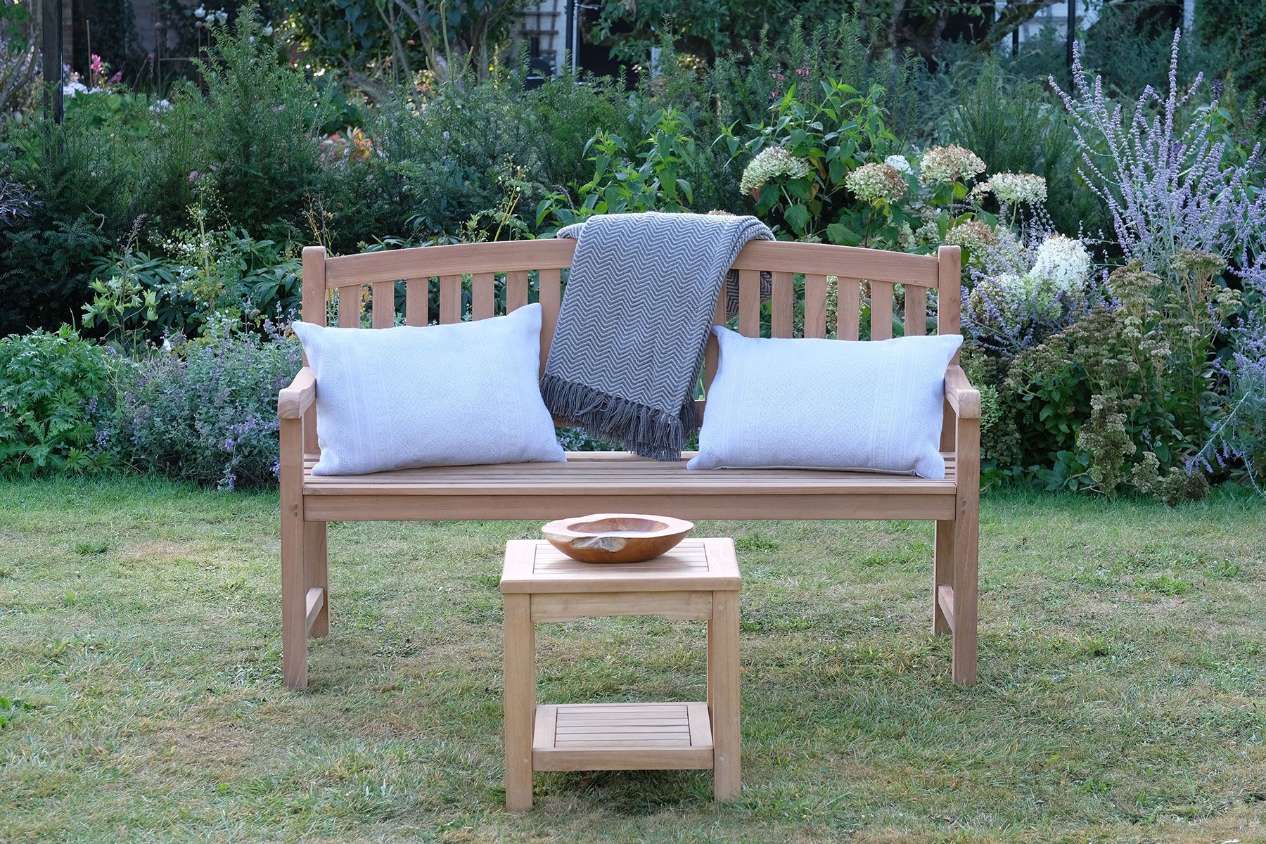 Malmesbury | 45cm Square Teak Coffee Table with Shelf