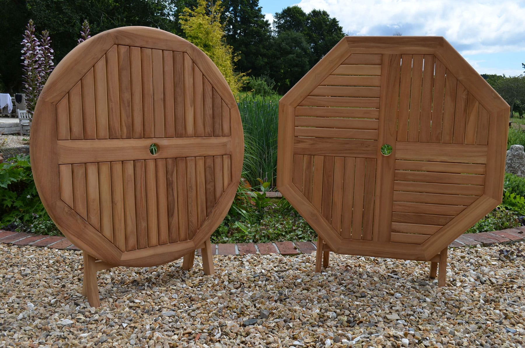 Mortimer | 1m Round Folding Teak Garden Dining Table | 4 Seater