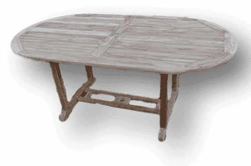 Acle | 1.9m Oval Fixed Teak Garden Dining Table | 6 to 8 Seater