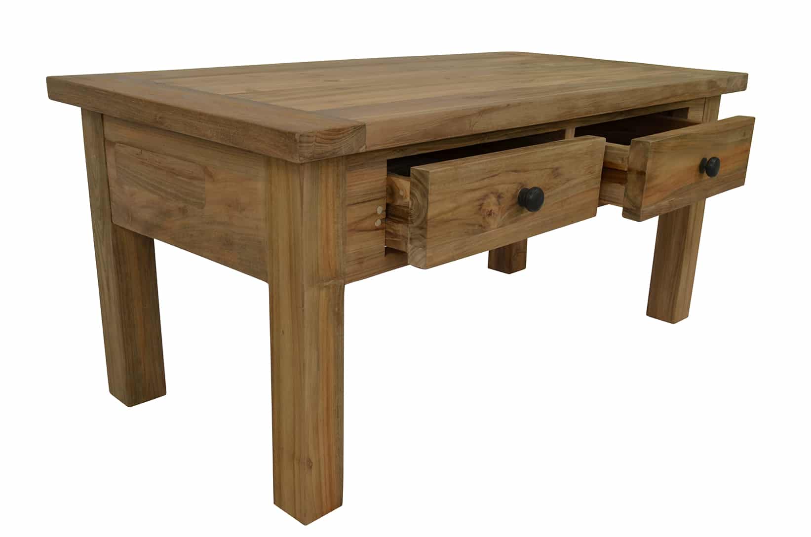 Reclaimed Teak Coffee Table with 2 Drawers