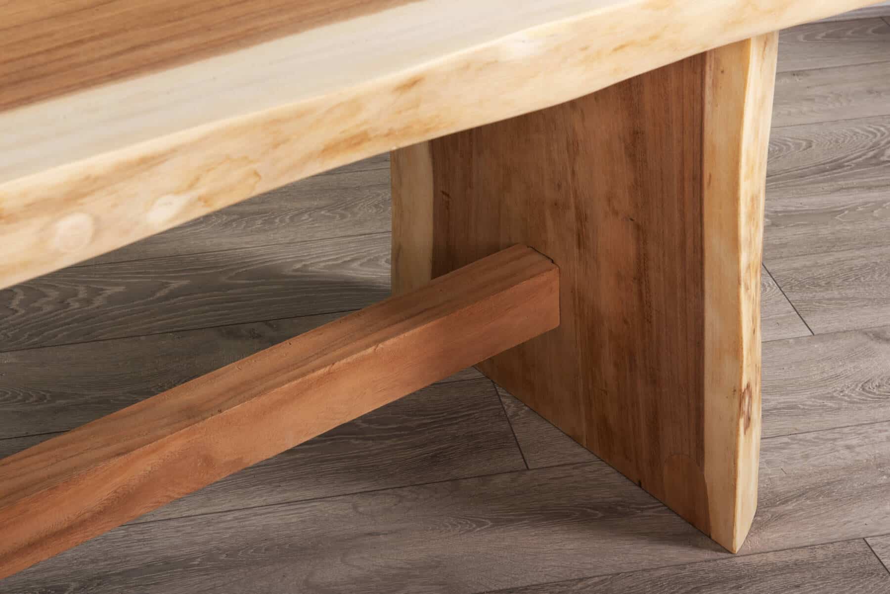 10 Seater Live Edge Dining Set | 2.5m Solid Wood Live Edge Dining Table with 2 x 2.5m Live Edge Benches