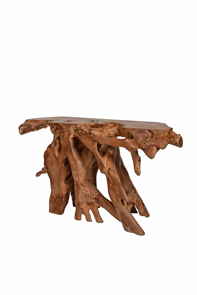 Natural Teak Root Console Table