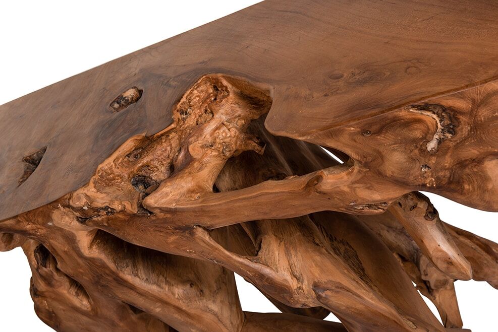 Natural Teak Root Console Table