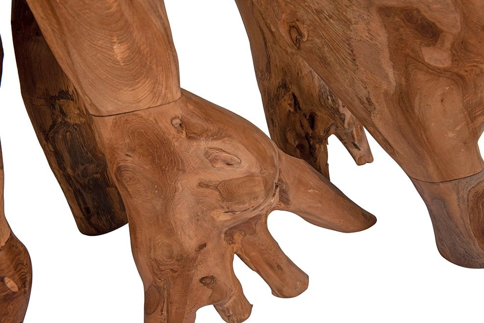 Natural Teak Root Console Table